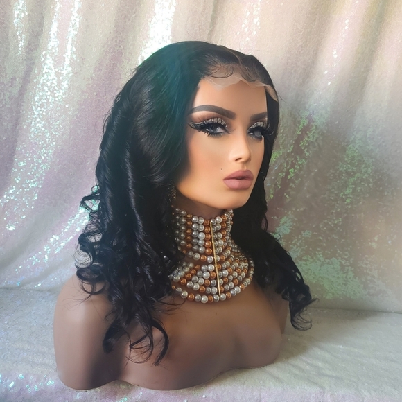 100% virgin human hair closure wig 16 - Picture 5 of 8